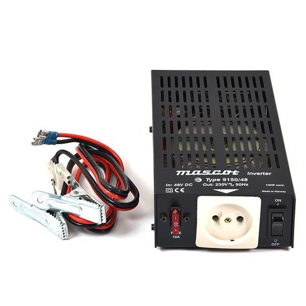 CONVERTISSEUR 9150 48V/230V 140W - SORTIE PINCES CROCODILES