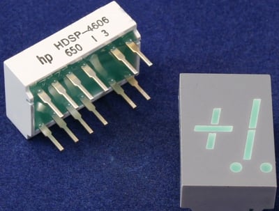 HDSP-4606 - Afficheur LED vert 7 segments DIP14