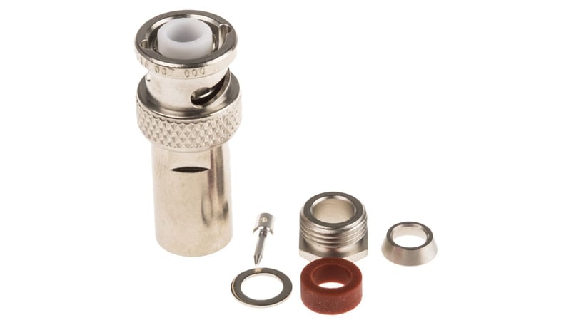 R316007000 - Connecteur BNC coaxial mâle Droit 50 Ohms montage sur câble