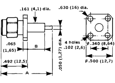 R125443001 - CONNECTEUR RADIALL SMA R125443