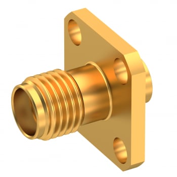 R125255000 - Connecteur coaxial / RF SMA, Mâle à bride droit, A souder, 50 ohm, RG402, Cuivre-béryllium