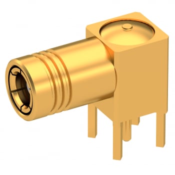 R115666000 - Connecteur RF coaxial SMB A souder angle droit