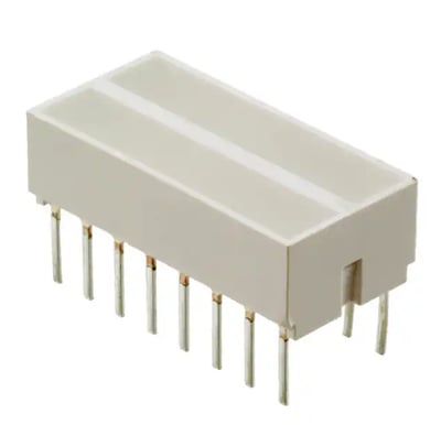 HLMP-2635 - MODULE BARRETTE LED VERTE 19x7.6mm