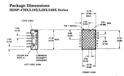 HDSP-4503 - MODULE AFFICHEUR 26.5 mm ROUGE